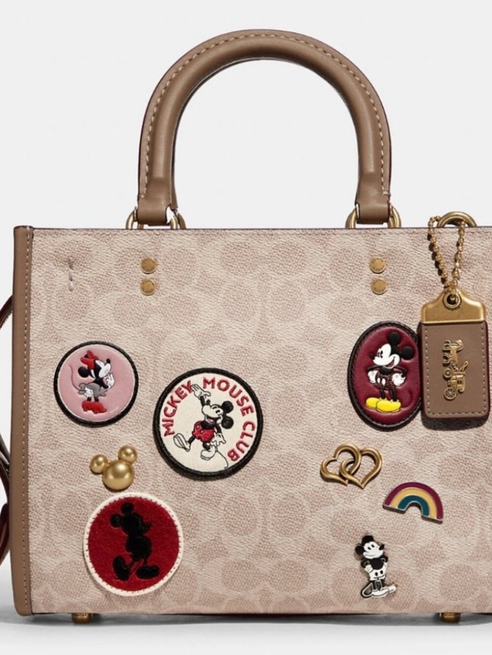 COACH C6105 Disney X Coach Rogue 25 In Signature Canvas With Patches NWT - Picture 6 of 14